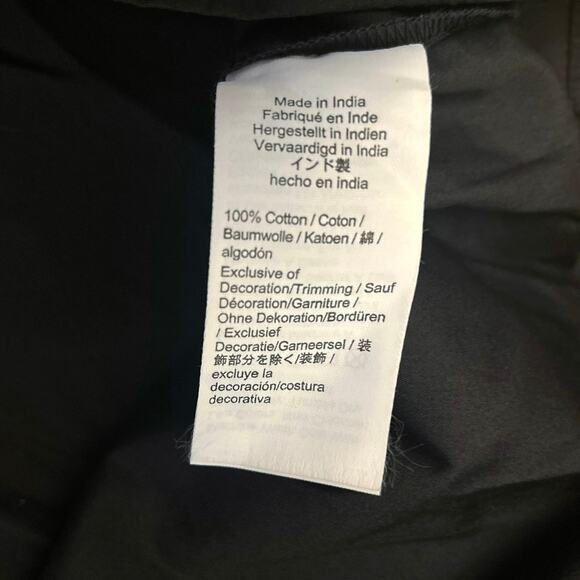 NWT Madewell Smocked-Waist Poplin Midi Skirt Black Size M - Picture 9 of 9